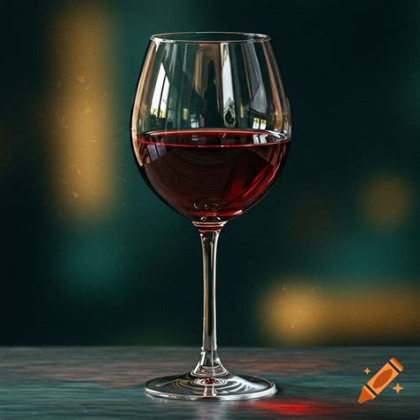 Photorealistic image of a red wine glass with wine splashing out, on a ...
