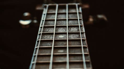 Download wallpaper 3840x2160 guitar, strings, neck guitar, frets, blur ...