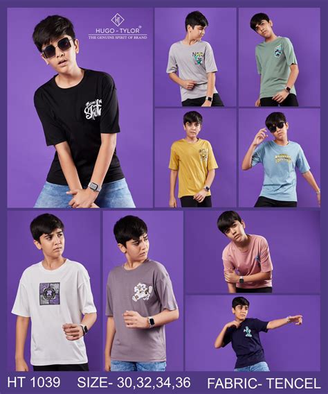 1039 Hugo Tylor Tencil Boys Tshirt Exporter India – Kavya Style Plus