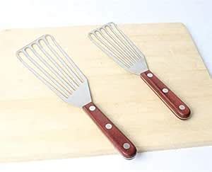 Buy Baskety Fish Spatula 2-Piece Stainless Steel Slotted Turner for ...