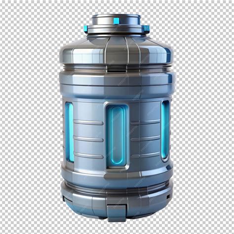 Premium PSD | Sci fi water clean container on transparent background
