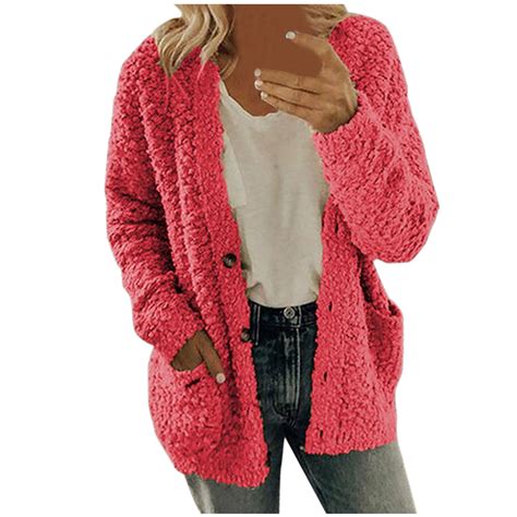 Winter Cardigan Sweaters for Women Long Sleeve Loose Coat Cardigan ...