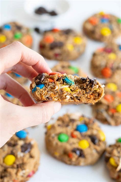 Gluten-Free Monster Cookies with coconut (no oats) - Vibrantly G-Free