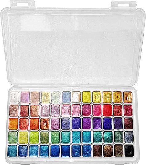 Amazon.com: ARIOU Glitter Watercolor Painting Set, 60 Colors ...