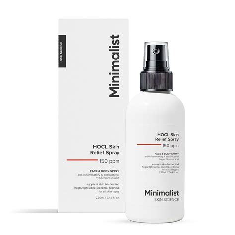 Buy Minimalist HOCL Skin Relief 150 PPM Spray, 220 ml | 19 Minutes ...