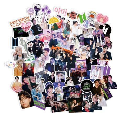 Buy BTS Stickers BTS 100Pcs 2022 Season's Greetings Sticker Pack Cute ...