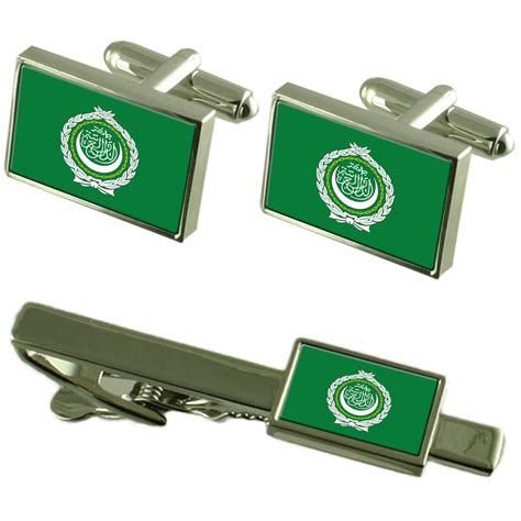 Arabic League Flag Twins Tie Clip to Set Box Gift | Ubuy India