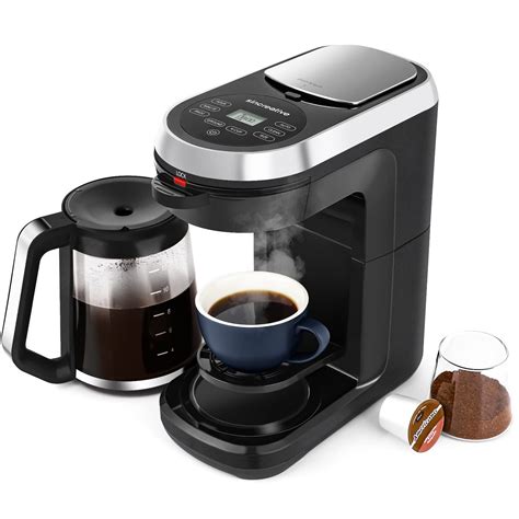 Dual Brew Coffee Maker, 12 Cup Programmable Coffee Machine and Single ...