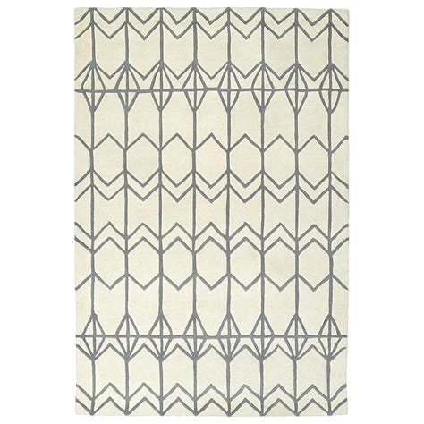Kaleen Origami 5 X 8 (ft) Wool Ivory Indoor Geometric Mid-century ...