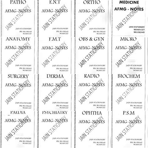 Amazon.in: Buy All Subjects AFMG PG Hand Written Notes Book Online at ...