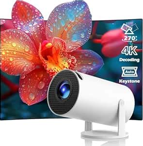 IC PLUS Android TV: 270° Rotation Mini Projector with Bluetooth and ...