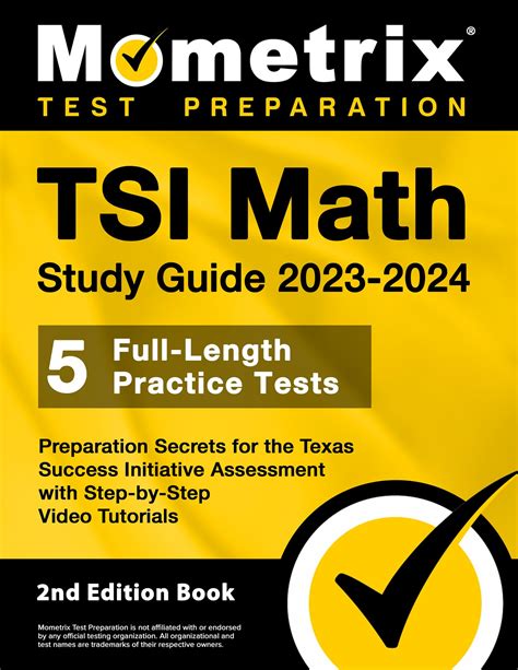 TSI Math Study Guide 2023-2024 - 5 Full-Length Practice Tests ...
