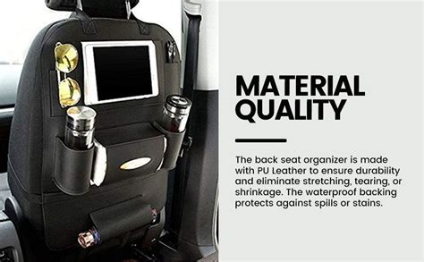 Axmon® Car Back Seat Storage Organizer - PU Leather Car Seat Back ...