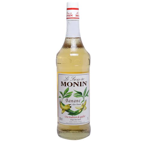 Monin Banana Yellow Flavored Syrup, Clear Light Gold, Large, 1 l ...