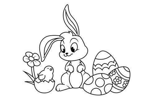 Free Printable Full Size Easter Bunny Coloring Pages