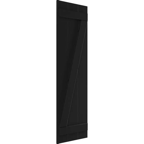 Ekena Millwork 16.125-in W x 52-in H Black Board and batten Z-bar ...
