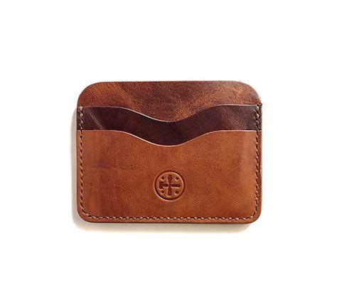 Handmade Dual-Tone Leather Mini Wallet – Folded Currency Holder & 4 ...