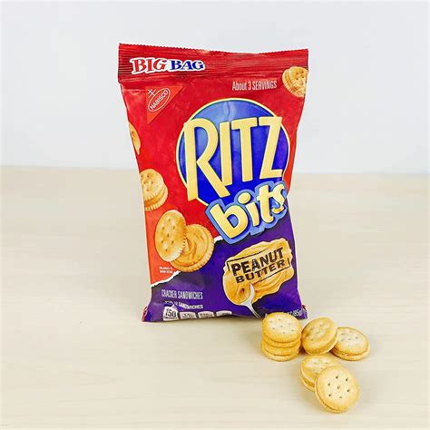 Ritz Bits Peanut Butter Cracker Sandwiches - Big Bag 3oz (Pack of 12 ...