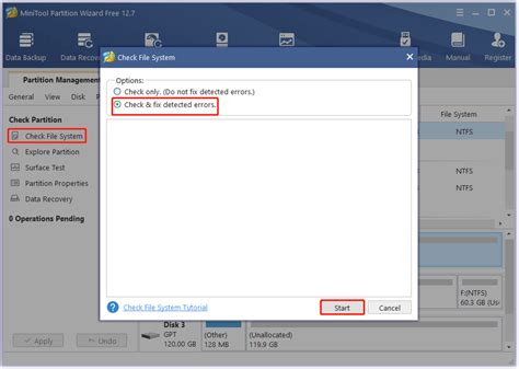 Image result for Check File System MiniTool Partition Wizard