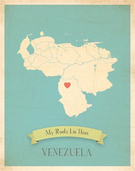 ChildrenInspireDesign Personalized Venezuela Map Wall Art for Kids ...