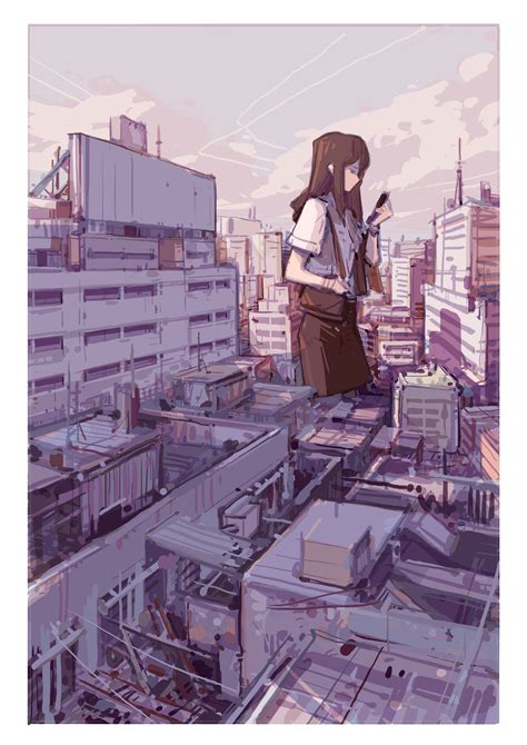ArtStation - tower girl - perspective scene study