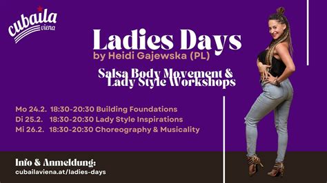 Ladies Days with Heidi - Salsa Body Movement & Lady Style ...