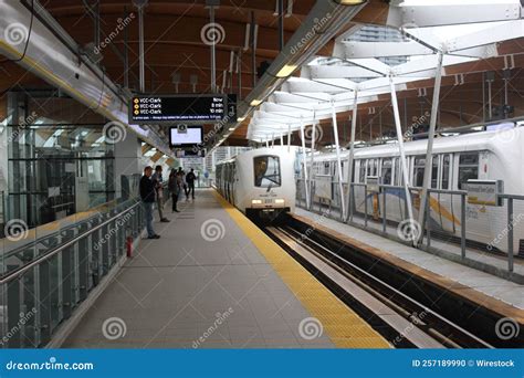 SkyTrain at the Brentwood Station in Burnaby, British Columbia, Canada ...