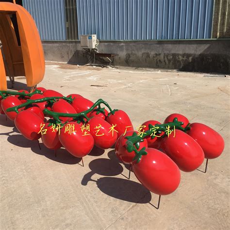 农产品交易市场创意展示小品玻璃钢西红柿雕塑造型_艺术雕塑谢生-站酷ZCOOL