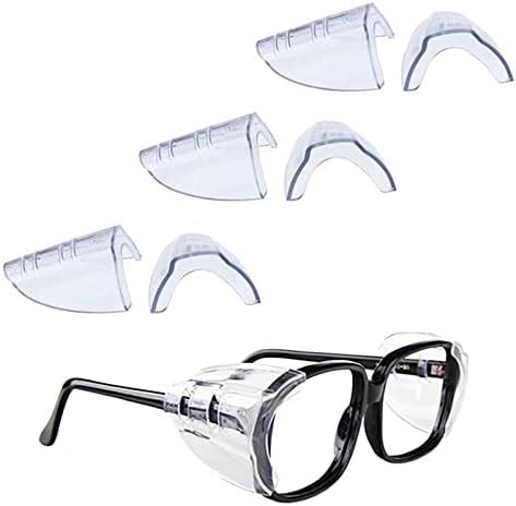 Korty 3 Pairs Eye Glasses Side Shields, Flexible Slip On Side Shields ...