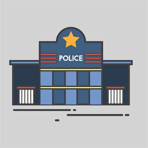 Download free image of illustration of a police station about police ...