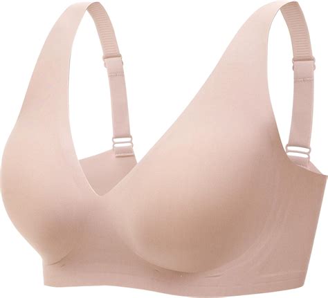 Angelhood Deep V Bras for Women Wire Free Comfort Wireless Bralettes ...