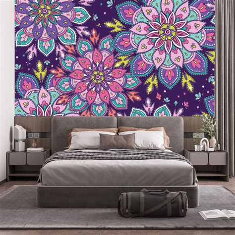Mandala Flower Rangoli Wallpaper – Myindianthings
