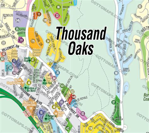 Thousand Oaks Parks Map Thousand Oaks, CA Political Map – Democrat