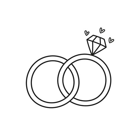 Diamond Ring Clip Art Black And White