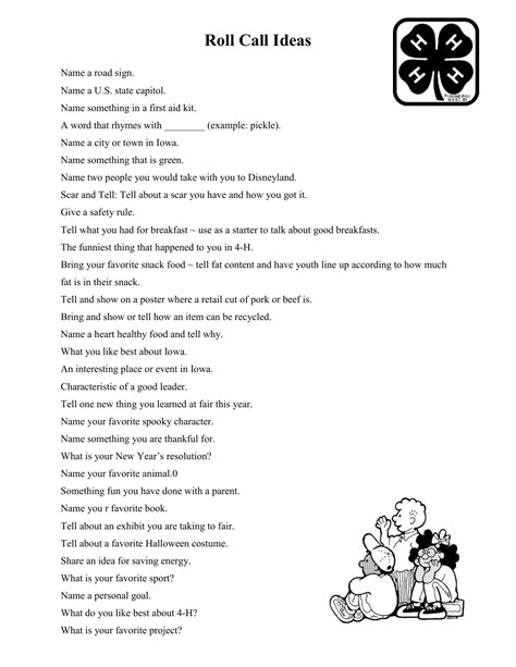 Image result for Roll Call Example