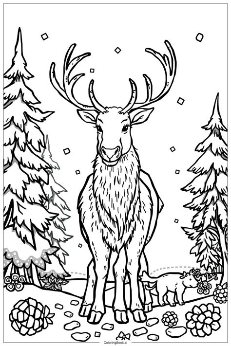 Printable Flying Reindeer Coloring Pages [2025]