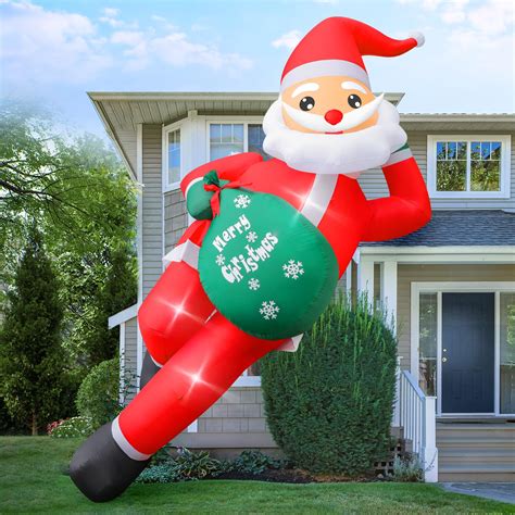 12 FT Giant Christmas Inflatables Santa Claus Outdoor Decorations, Huge ...