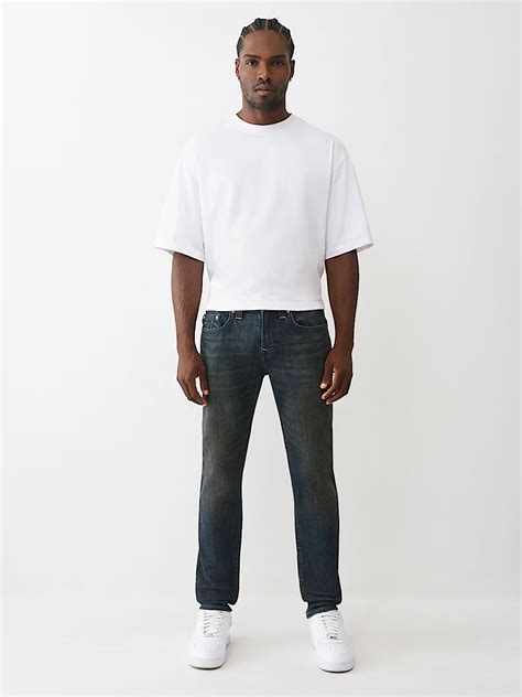 Shop TRUE RELIGION Men Rocco Dark Blue SN Slim Fit Jeans Online– True ...