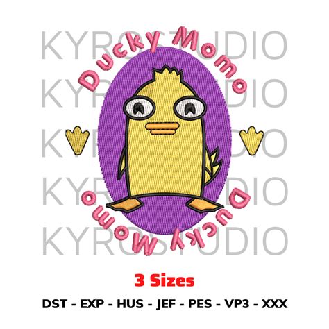 Ducky Momo Embroidery Design, Anime Embroidery Design, Embro | Inspire ...