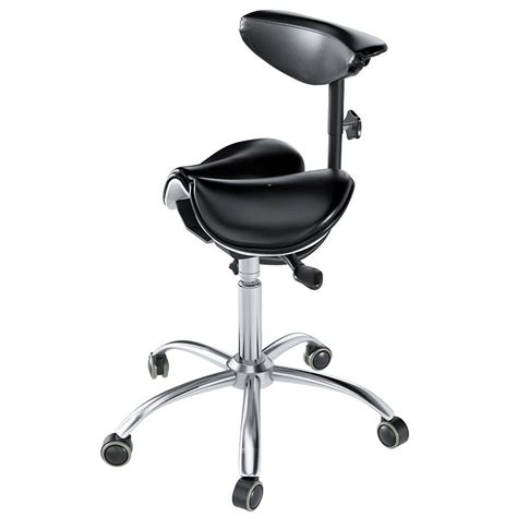Ergonomic Saddle Stool with Back Support, Saddle Seat and Angle Adjust ...