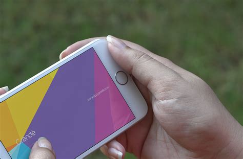 Landscape iPhone Mockup Two-Handed Interaction | ZippyPixels