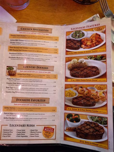 Menu at Texas Roadhouse steakhouse, Queensbury