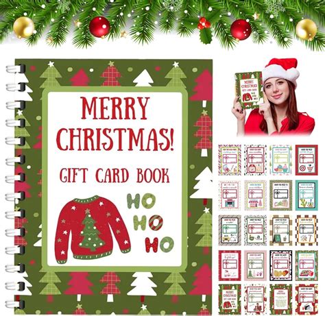 Amazon.com: Merry Christmas! Gift Card Book, Christmas Card Book 7 x 5 ...