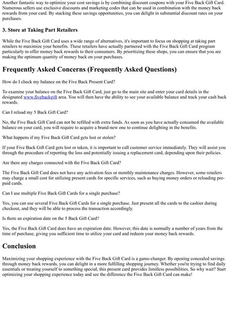 PPT - Maximizing Your Shopping Experience with the Five Back Gift Card ...