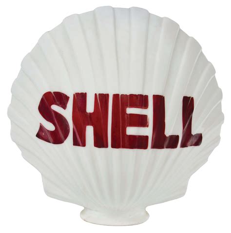 Lot Detail - SHELL GASOLINE ONE PIECE CAST MILK GLASS GLOBE.