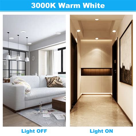 6/12 Pack 4'' Inch LED Can Light Housing 3000K Construction Recessed ...