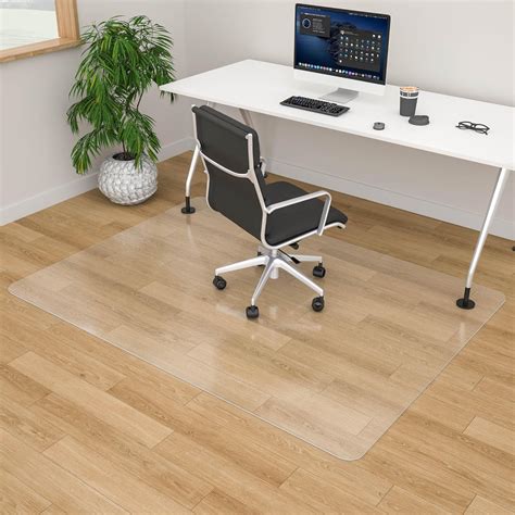 100pointONE Office Chair Mat for Hardwood Floor - 46" x 72" Clear Floor ...