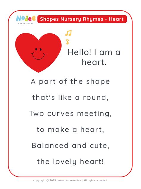 Heart - Shapes Nursery Rhymes & worksheets - Learning Shapes for kids