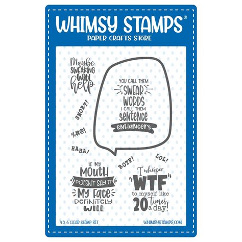 Whimsy Stamps Random Funny Swear Words Clear Stamps cwsd187a – Simon ...