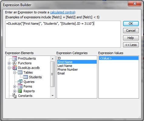 Image result for Access Builder Expression Tutorial